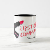Lippenstift-Kommando-Tasse Zweifarbige Tasse (Mittel)