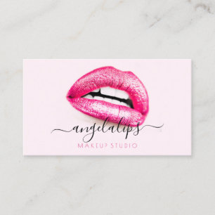 Lippenstift Künstler Lippen rosa Sinn Visitenkarte