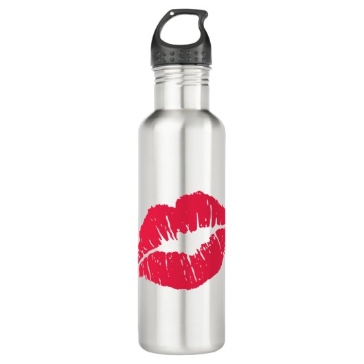 Lippenstift-Kuss Edelstahlflasche (Vorderseite)
