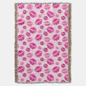 Lippenstift-Kuss-Form-Druck-Muster Decke (Vorderseite Vertikal)