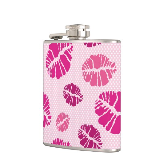 Lippenstift-Kuss-Form-Druck-Muster Flachmann (Links)