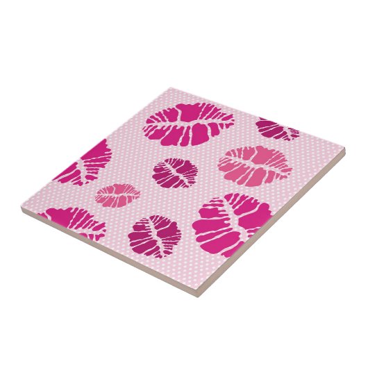 Lippenstift-Kuss-Form-Druck-Muster Fliese (Seite)