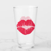 Lippenstift-Kuss Glas (Rückseite)