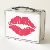 Lippenstift-Kuss Metall Brotdose (Rückseite)