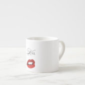 Lippenstift-Kuss-Valentins-Mug Espressotasse (Vorderseite Rechts)