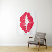 Lippenstift-Kuss Wandteppich (Beispiel)