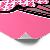 Lippenstift küsst Cupcake Poster (Ecke)