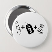 Lippenstift-Lesbe Button (Vorne & Hinten)