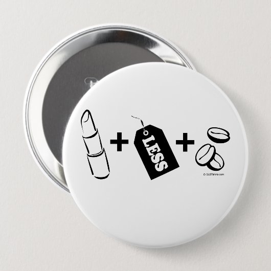 Lippenstift-Lesbe Button (Vorne & Hinten)