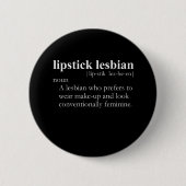 LIPPENSTIFT-LESBE (Definition) Button (Vorderseite)