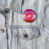 Lippenstift-Lesben-Flagge Button (Beispiel)