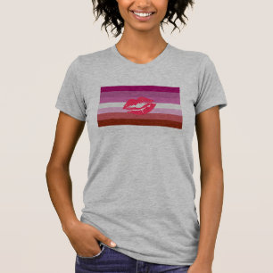 Lippenstift-Lesben-Flagge T-Shirt