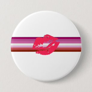 Lippenstift-Lesben-Stolzflagge Button