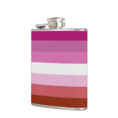 Lippenstift-Lesben-Stolzflagge-Flasche Flachmann (Links)