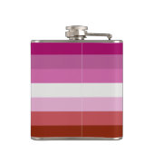 Lippenstift-Lesben-Stolzflagge-Flasche Flachmann (Rückseite)