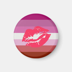 Lippenstift-Lesben-Stolzflagge Magnet