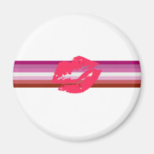 Lippenstift-Lesben-Stolzflagge Magnet
