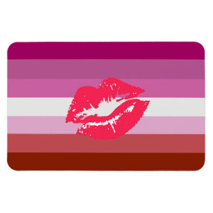 Lippenstift-Lesben-Stolzflagge Magnet