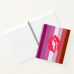 Lippenstift-Lesben-Stolzflagge Notizblock