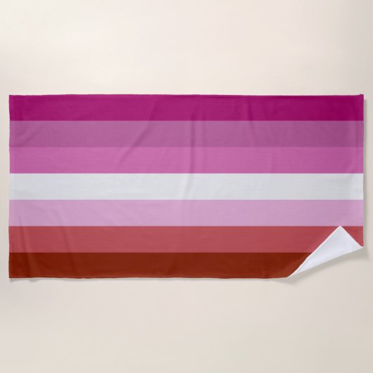 Lippenstift-Lesben-Stolzflagge Strandtuch (Vorderseite)