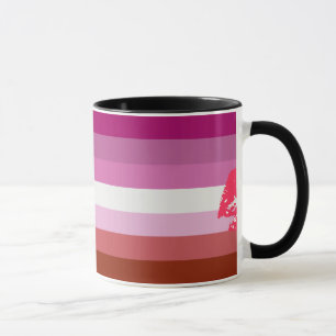 Lippenstift-Lesben-Stolzflagge Tasse