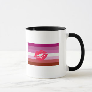 Lippenstift-Lesben-Stolzflagge Tasse