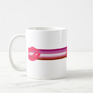 Lippenstift Lesbische Pride-Flagge Kaffeetasse