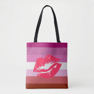 Lippenstift Lesbische Pride-Flagge Tasche