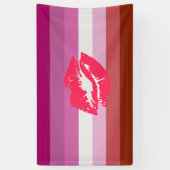 Lippenstift-lesbische Stolz-Flagge Banner (Vertikal)