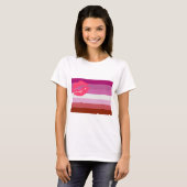 Lippenstift-lesbische Stolz-Flagge T-Shirt (Vorne ganz)