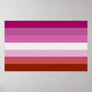 Lippenstift Lesbischer Stolz Farben - Poster