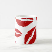 Lippenstift-Lippen ganz über Druck Kaffee-Tasse Kaffeetasse (Mittel)