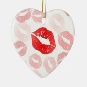 Lippenstift-Lippen Keramik Ornament (Rechts)