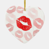 Lippenstift-Lippen Keramik Ornament (Vorne)