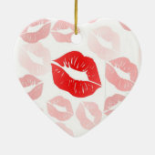Lippenstift-Lippen Keramik Ornament (Hinten)