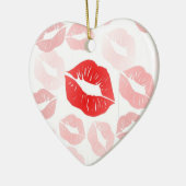 Lippenstift-Lippen Keramik Ornament (Links)