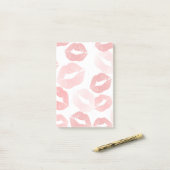 Lippenstift-Lippen Post-it Klebezettel (Auf Schreibtisch)