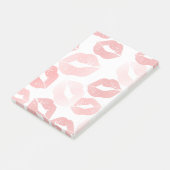 Lippenstift-Lippen Post-it Klebezettel (angewinkelt)