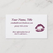 Lippenstift-Lippenmake-upVisitenkarten b Visitenkarte (Rückseite)