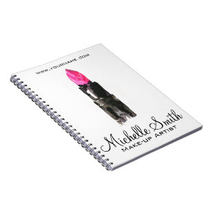 Lippenstift-Make-upeinbrennen des Aquarells rosa Notizblock