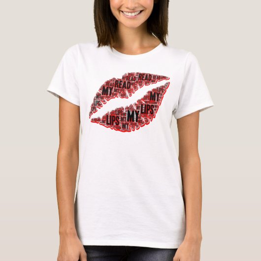 Lippenstift Mund-Make-up-Künstler lesen T-Shirt (Vorderseite)