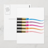 Lippenstift Postkarte (Vorne/Hinten)