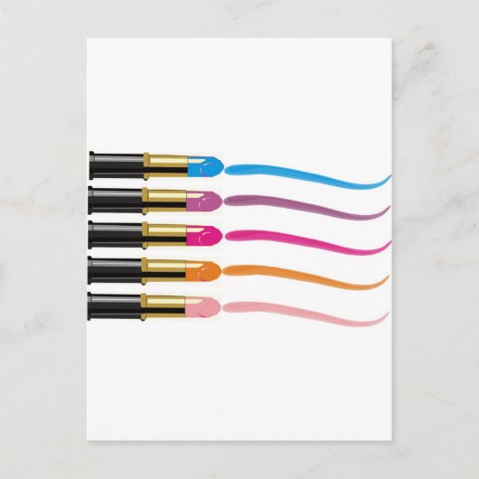 Lippenstift Postkarte (Vorderseite)