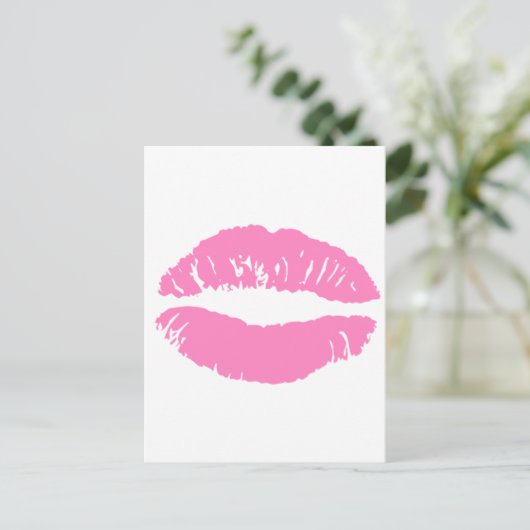 Lippenstift Postkarte (Stehend Vorderseite)