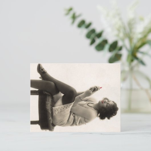 Lippenstift Postkarte (Stehend Vorderseite)