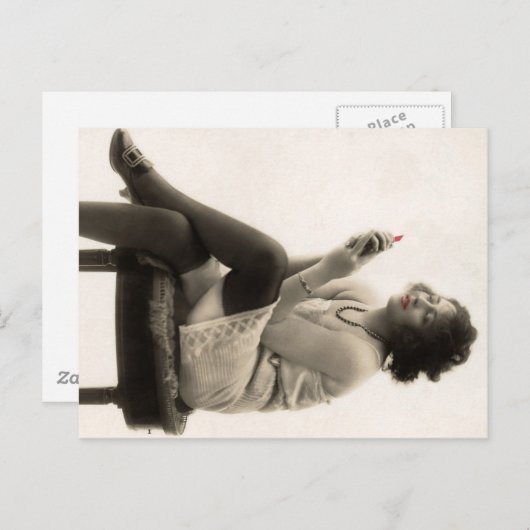 Lippenstift Postkarte (Vorne/Hinten)