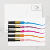 Lippenstift Postkarte (Vorne/Hinten)