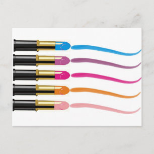 Lippenstift Postkarte