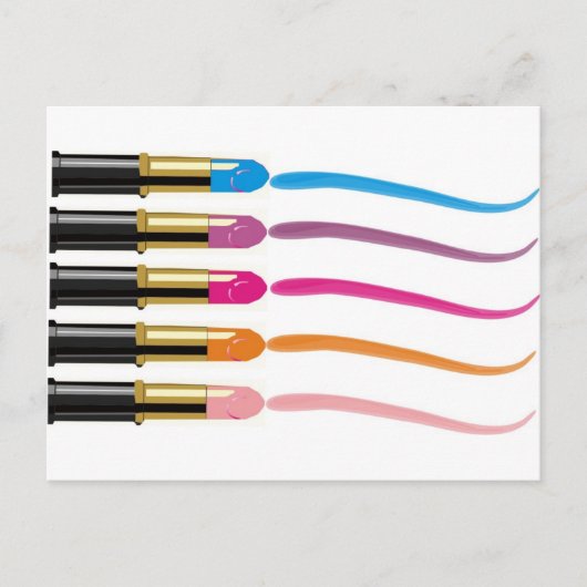 Lippenstift Postkarte (Vorderseite)