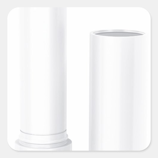 Lippenstift Quadratischer Aufkleber (Vorderseite)